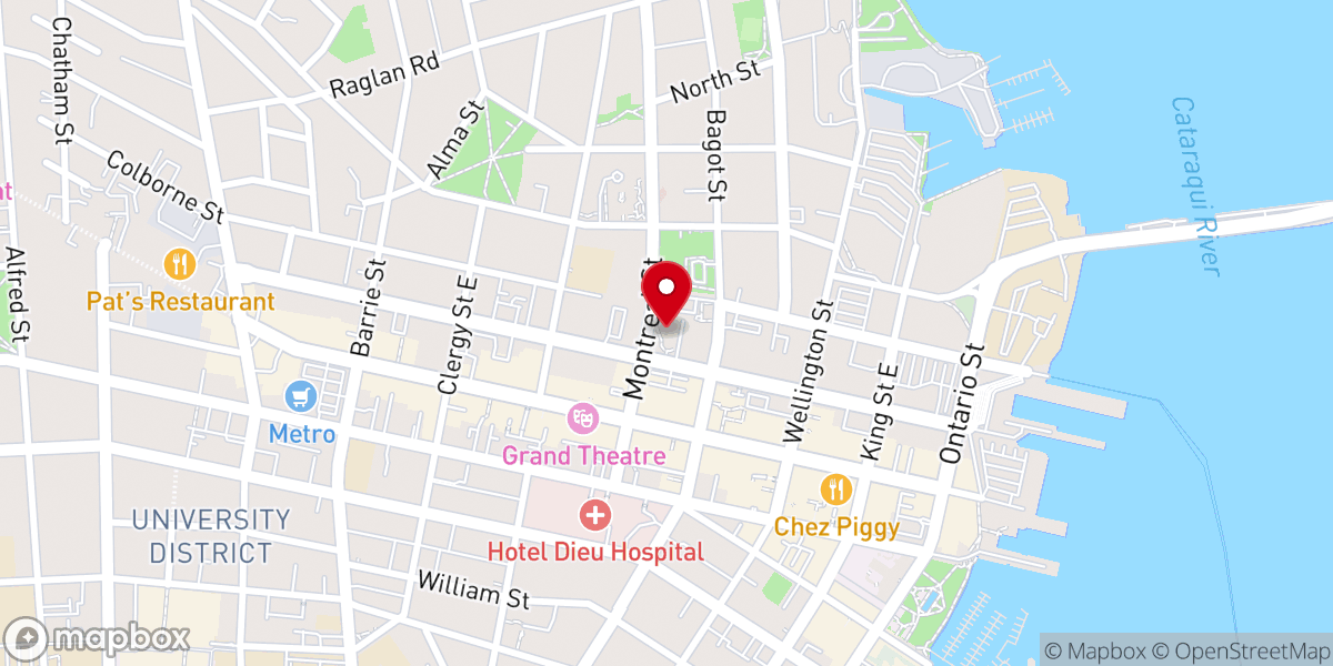 Map showing location of St. Paul's Anglican Church