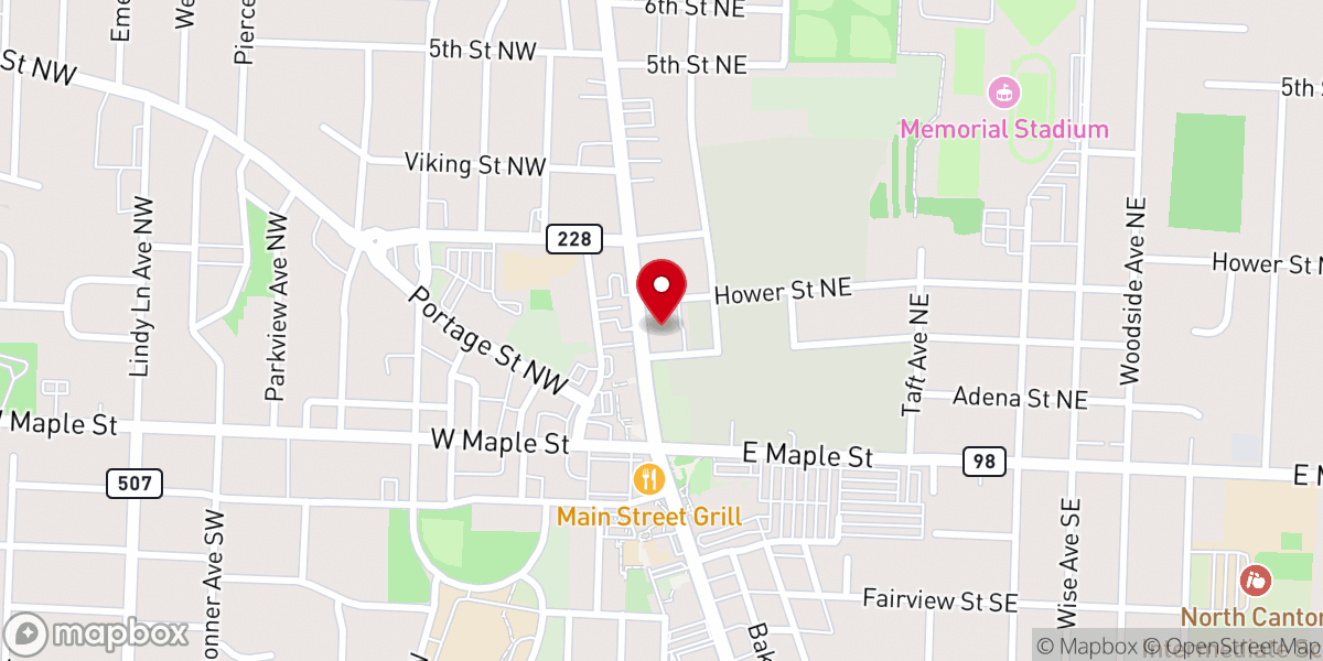 Map showing location of Community Christian Church