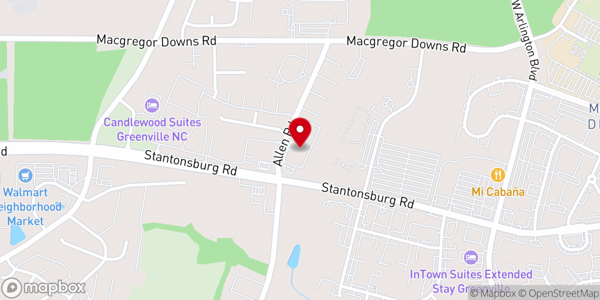 Map showing location of Cornerstone Missionary Baptist Church