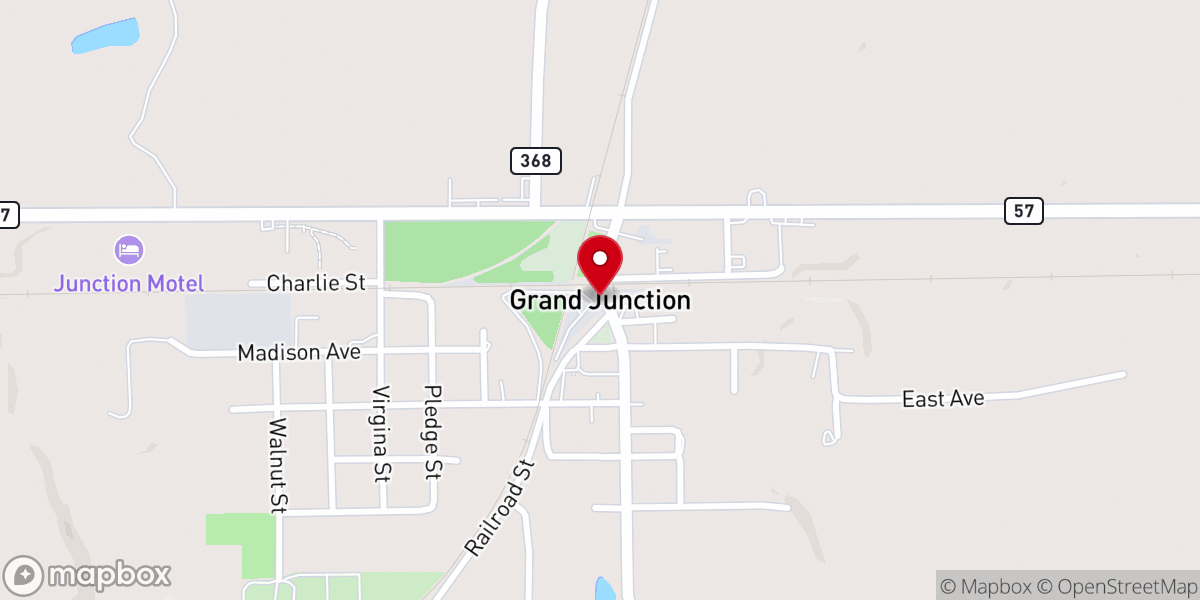 Map showing location of Grand Junction