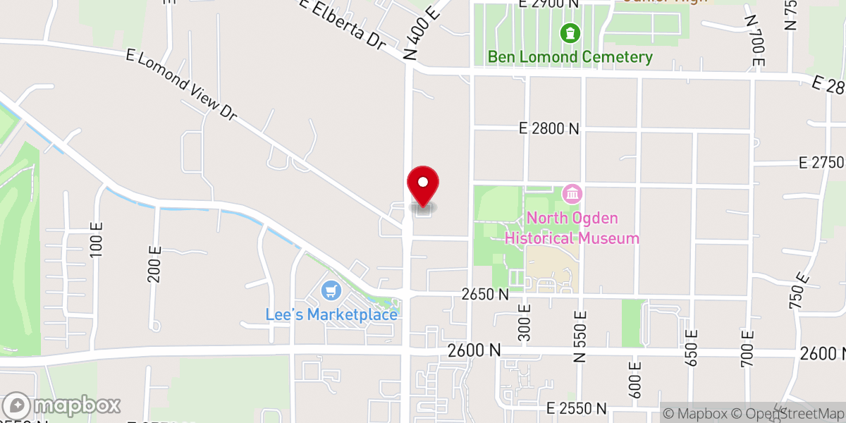 Map showing location of Valley View Baptist Church