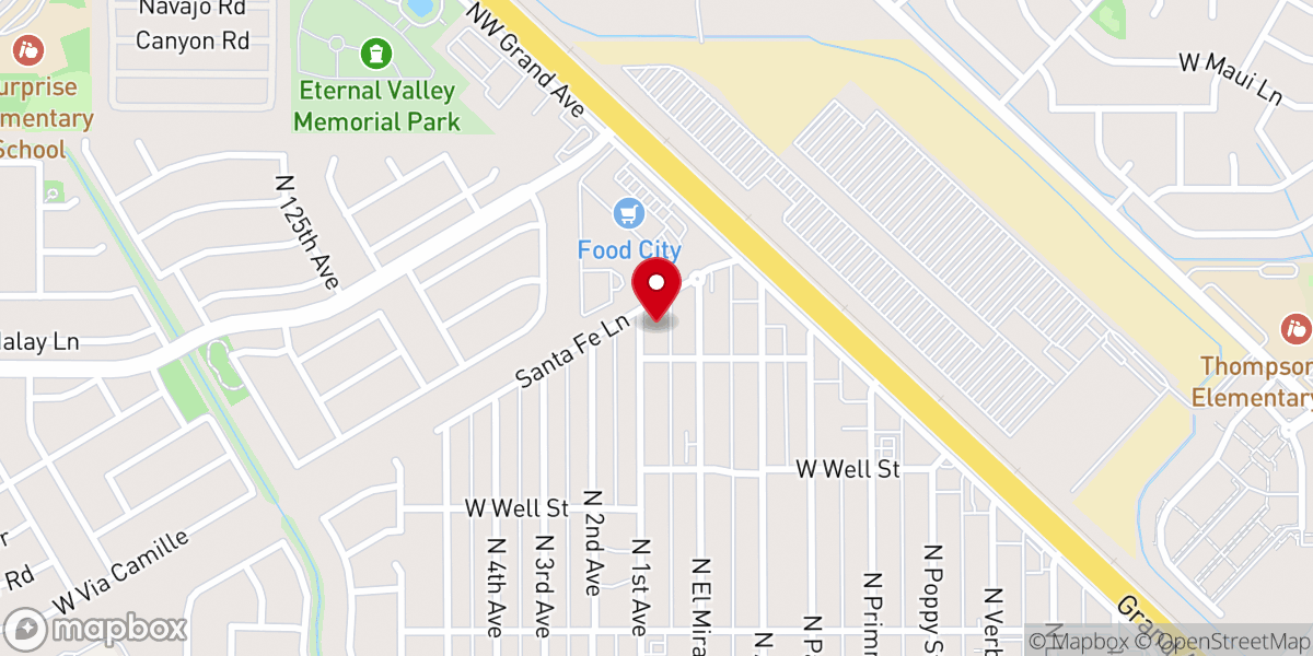 Map showing location of Iglesia De Cristo El Mirage