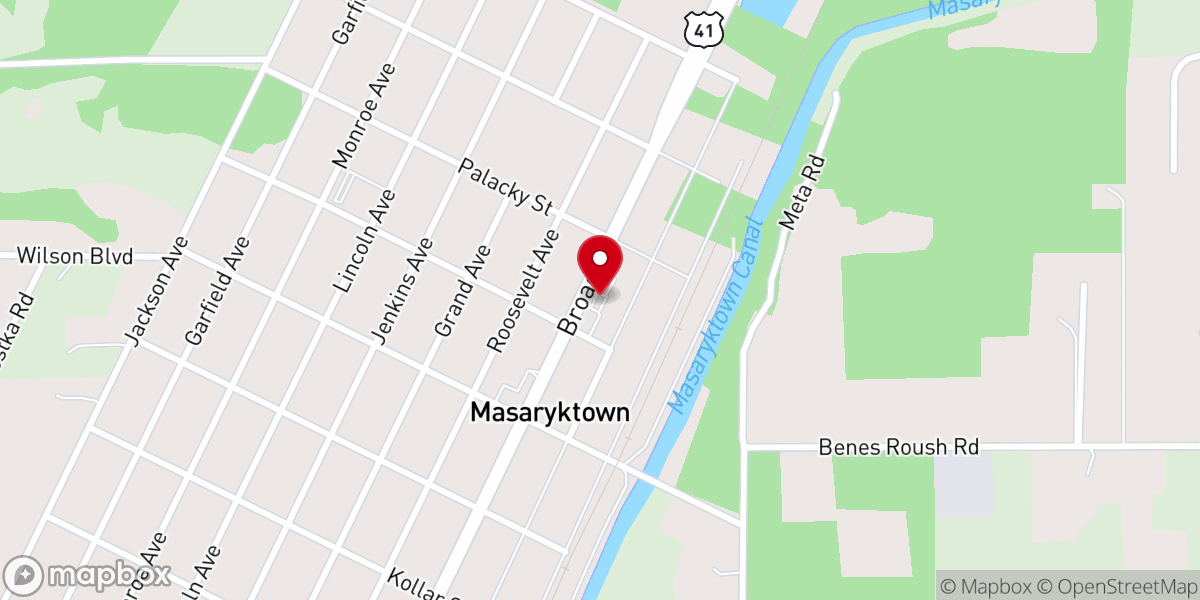 Map showing location of Iglesia Pentecostal Unida Hispana Masaryktown