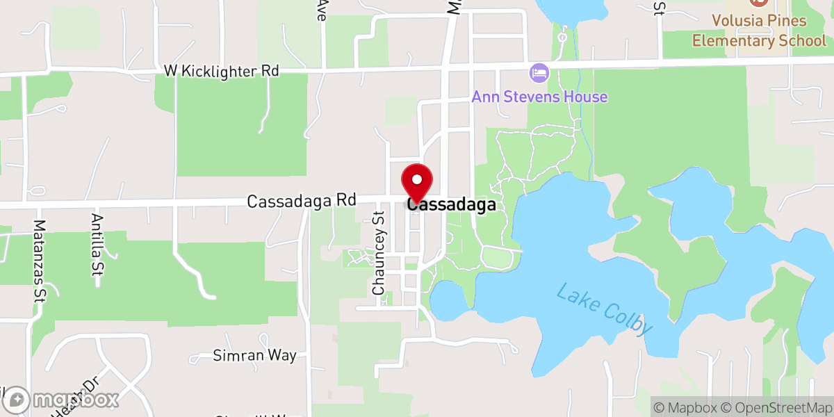 Map showing location of Andrew Jackson Davis Building