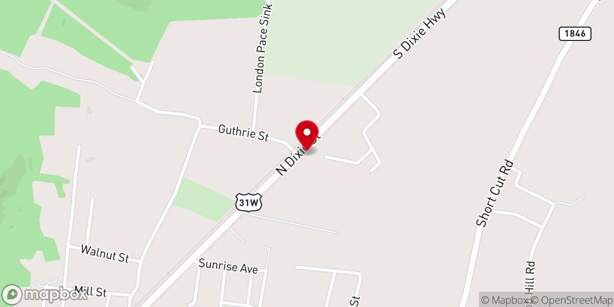 Map showing location of Clear Point Presbyterian Church