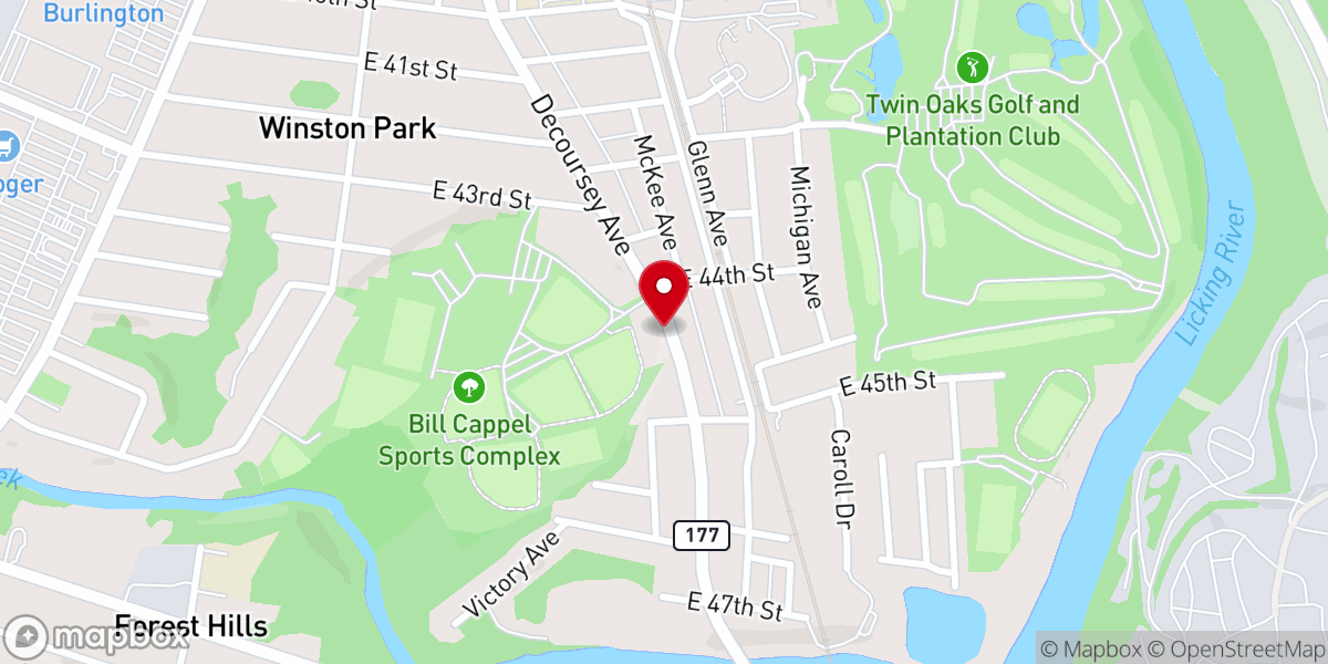 Map showing location of Latonia Full Gospel Church
