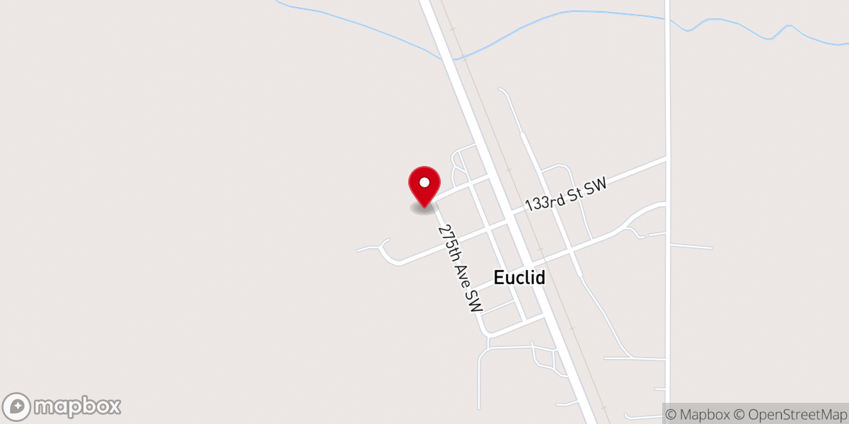 Map showing location of St. Paul Lutheran Church