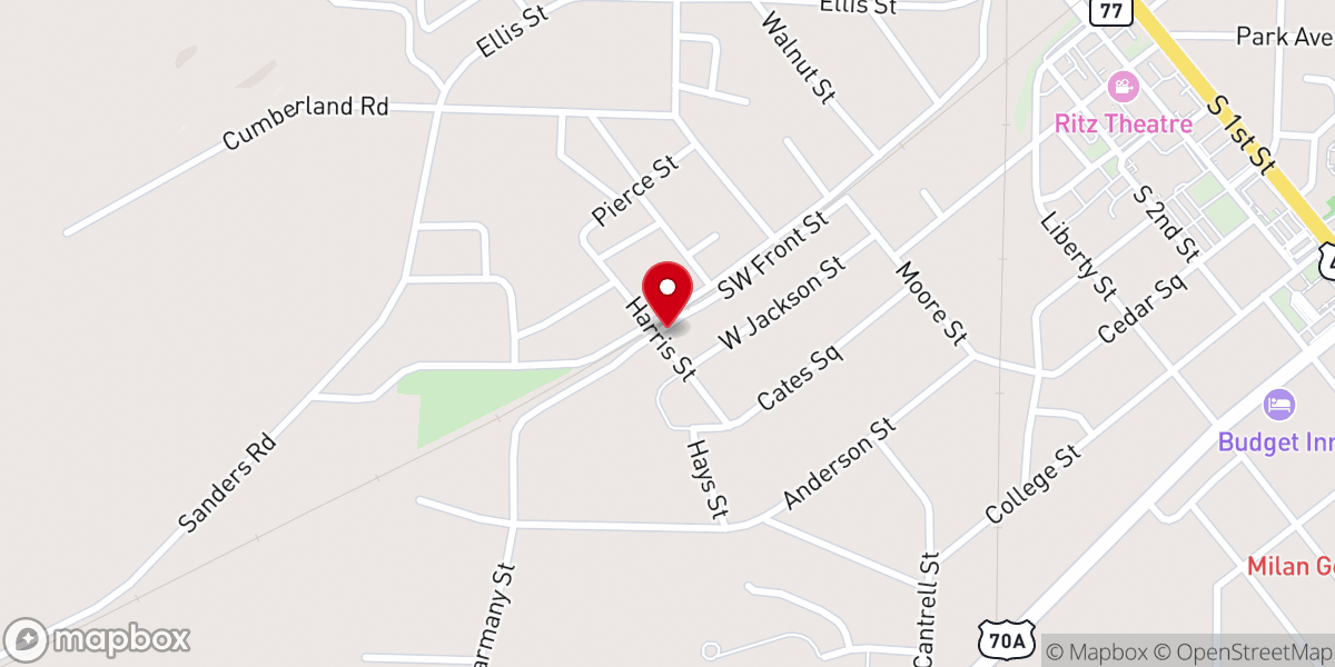 Map showing location of New Holy Temple Church of God in Christ