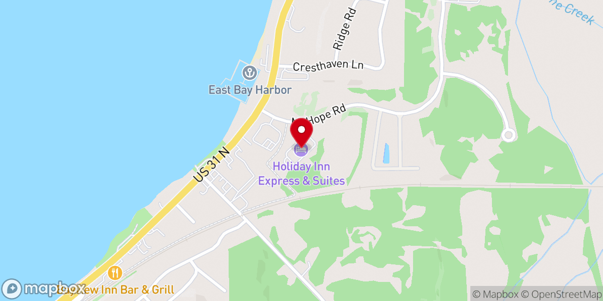 Map showing location of Holiday Inn Express & Suites Acme-Traverse City