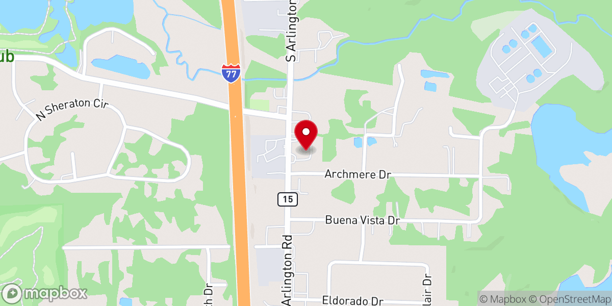 Map showing location of Cornerstone Church