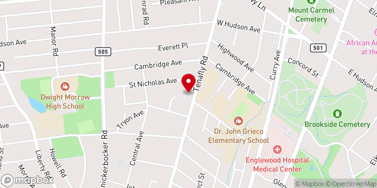 Map showing location of Englewood Baptist Church