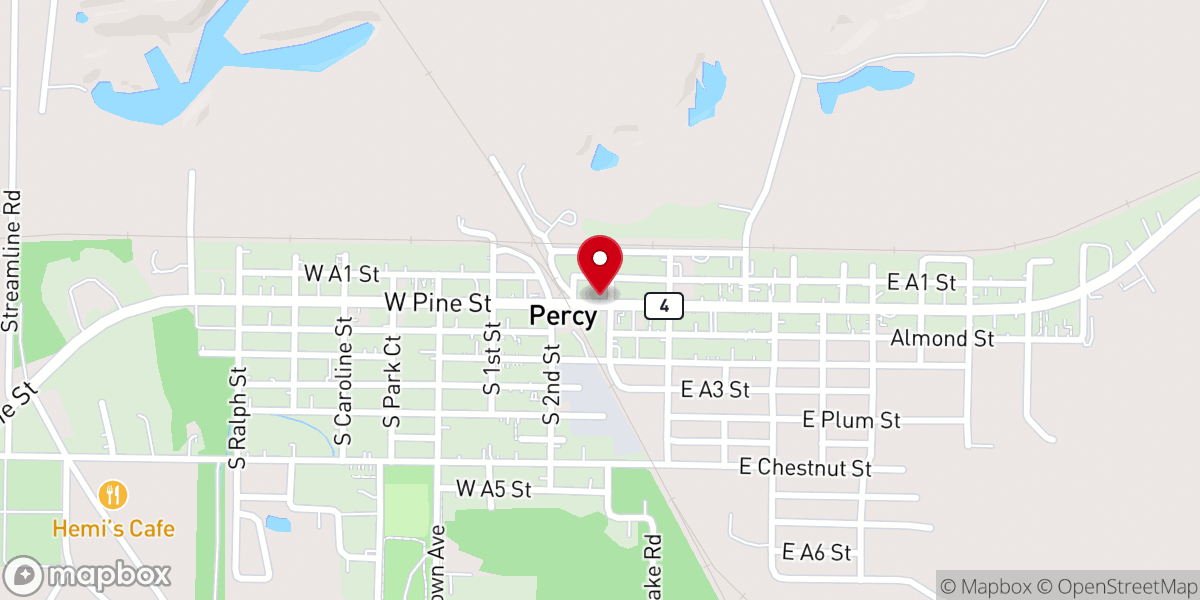 Map showing location of Emmanuel Lutheran Church