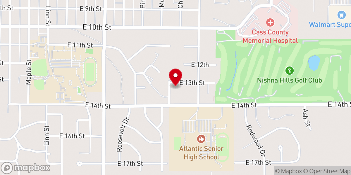 Map showing location of St Paul's Lutheran Church