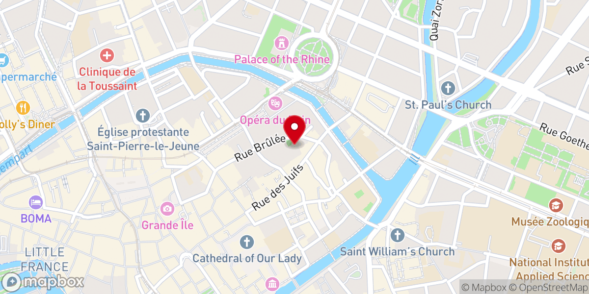 Map showing location of Palais Épiscopal