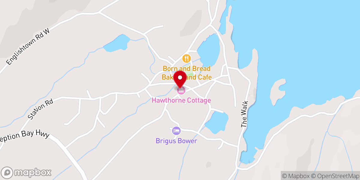 Map showing location of Hawthorne Cottage National Historic Site