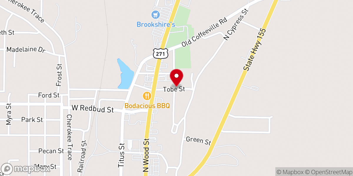 Map showing location of Mt Gilead Baptist Church
