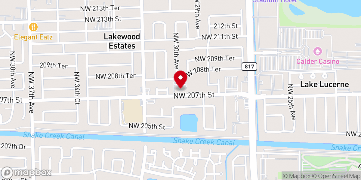 Map showing location of Cosmopolitan Baptist Church