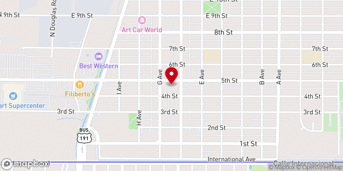 Map showing location of Maranatha Church - Food Distribution Center