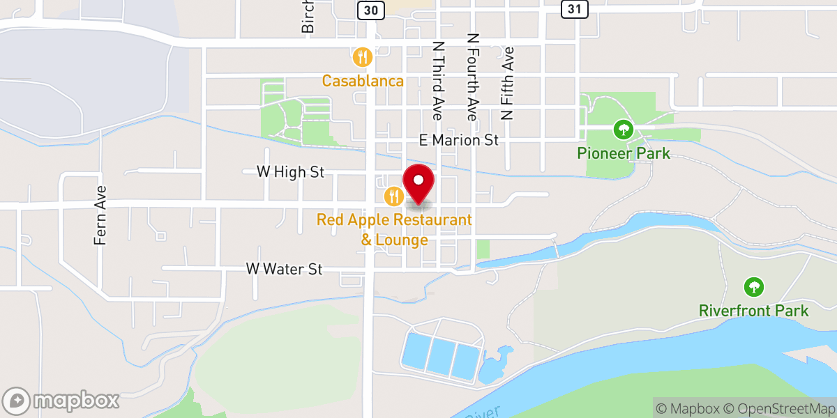 Map showing location of The Lovin' Oven