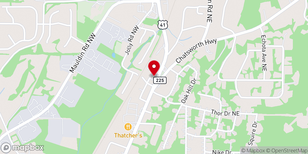 Map showing location of Agape Baptist Church