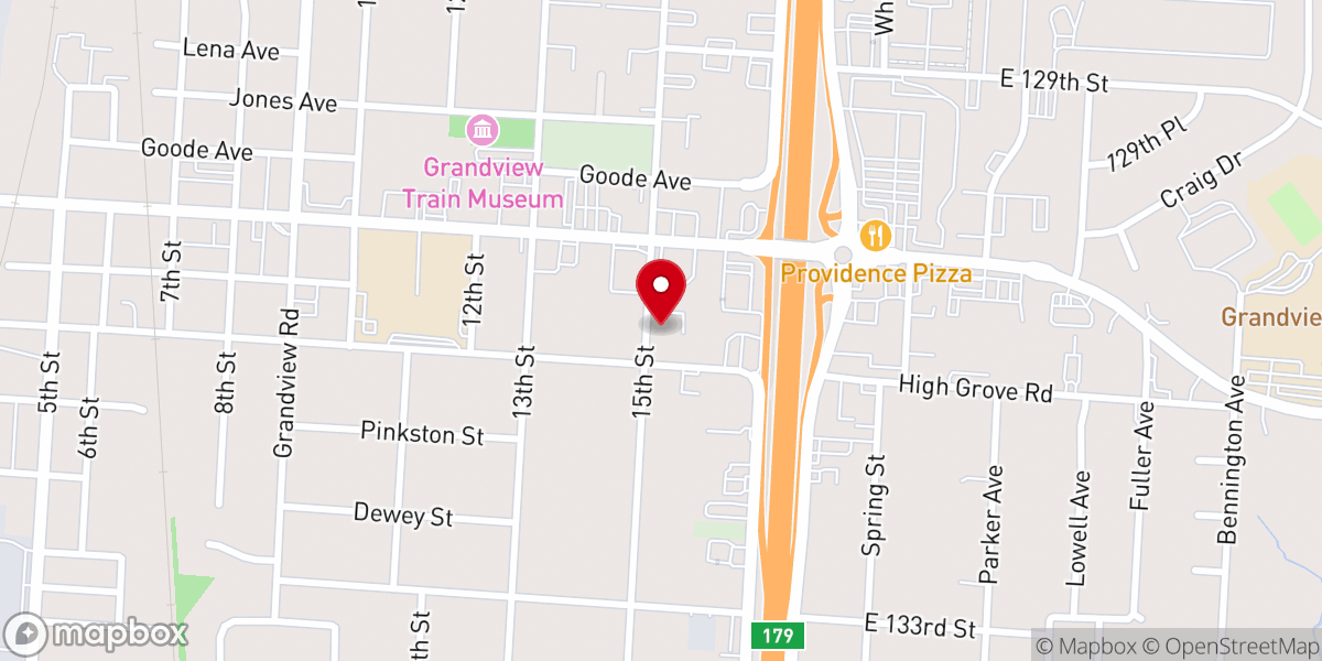 Map showing location of Church of the Nazarene