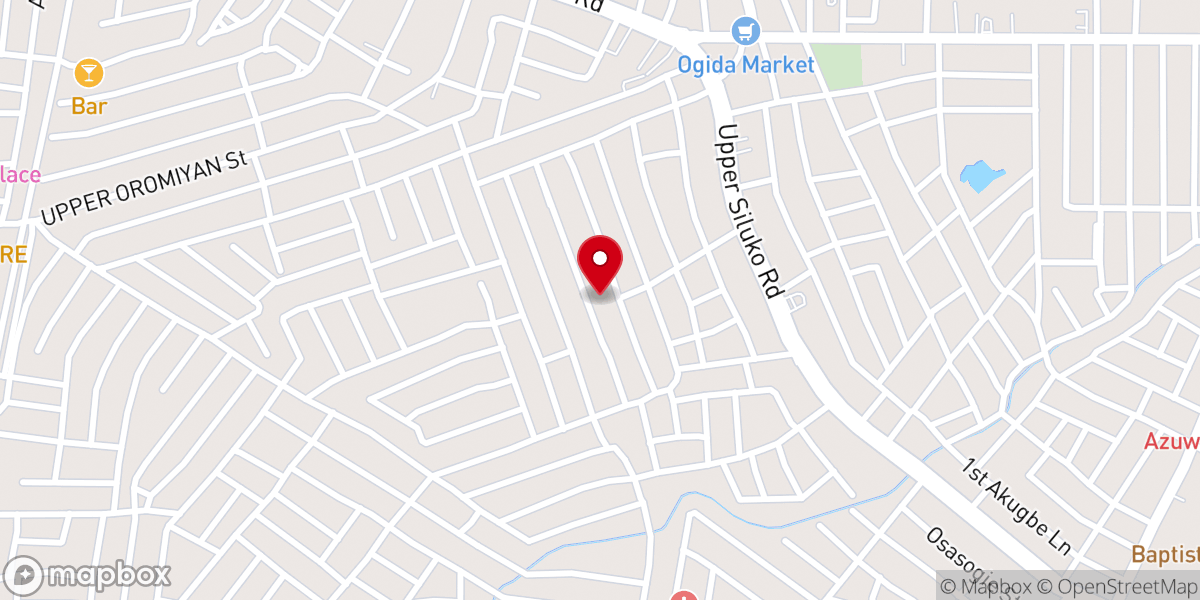 Map showing location of Emmanuel Anglican Church. Ogida Achieve. HQ