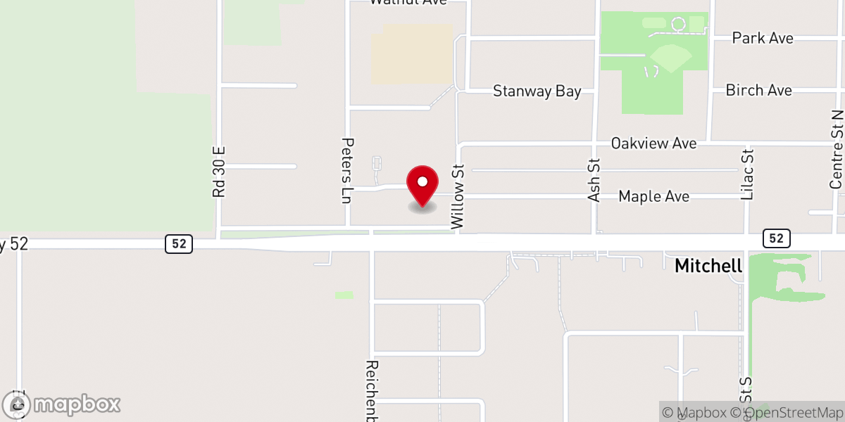 Map showing location of The Rock Church