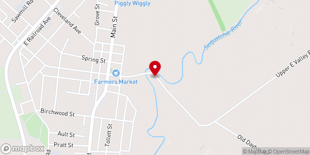 Map showing location of Pikeville Chapel A.M.E. Zion Church