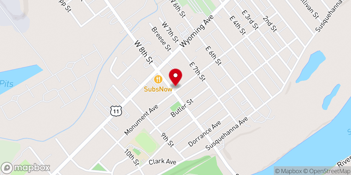 Map showing location of Mountain View Church