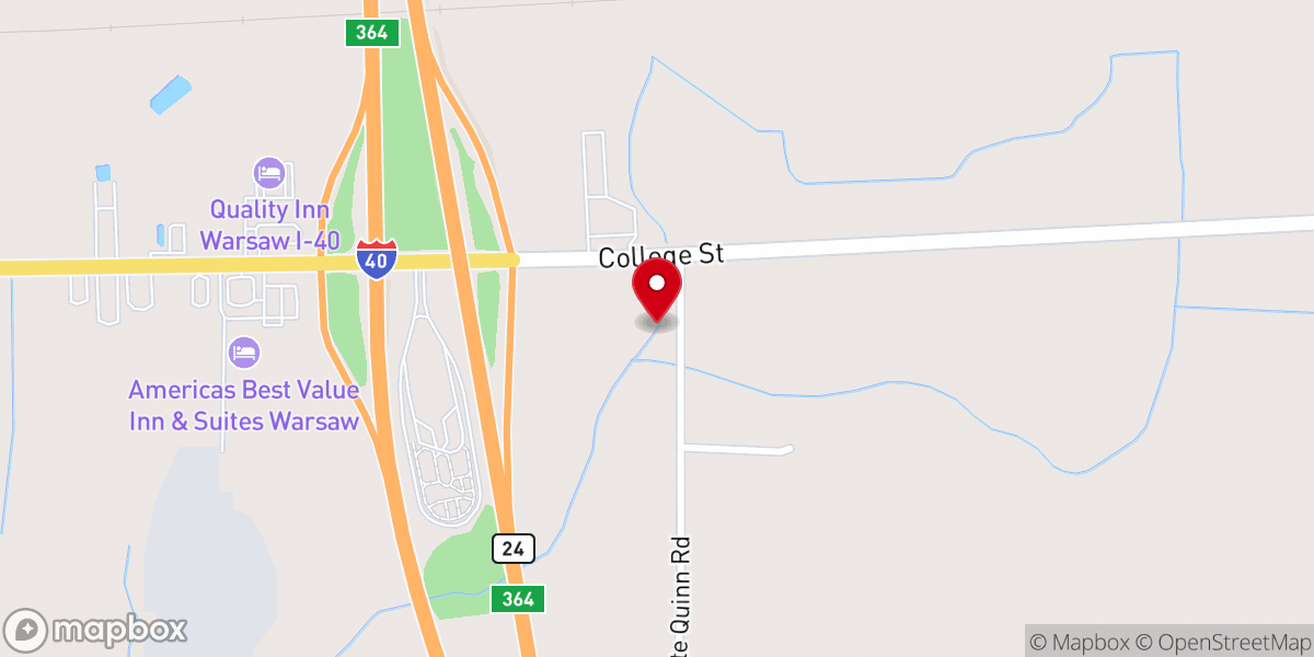 Map showing location of House of Prayer Church