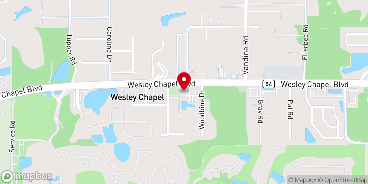 Map showing location of Wesley Chapel Christian Preschool