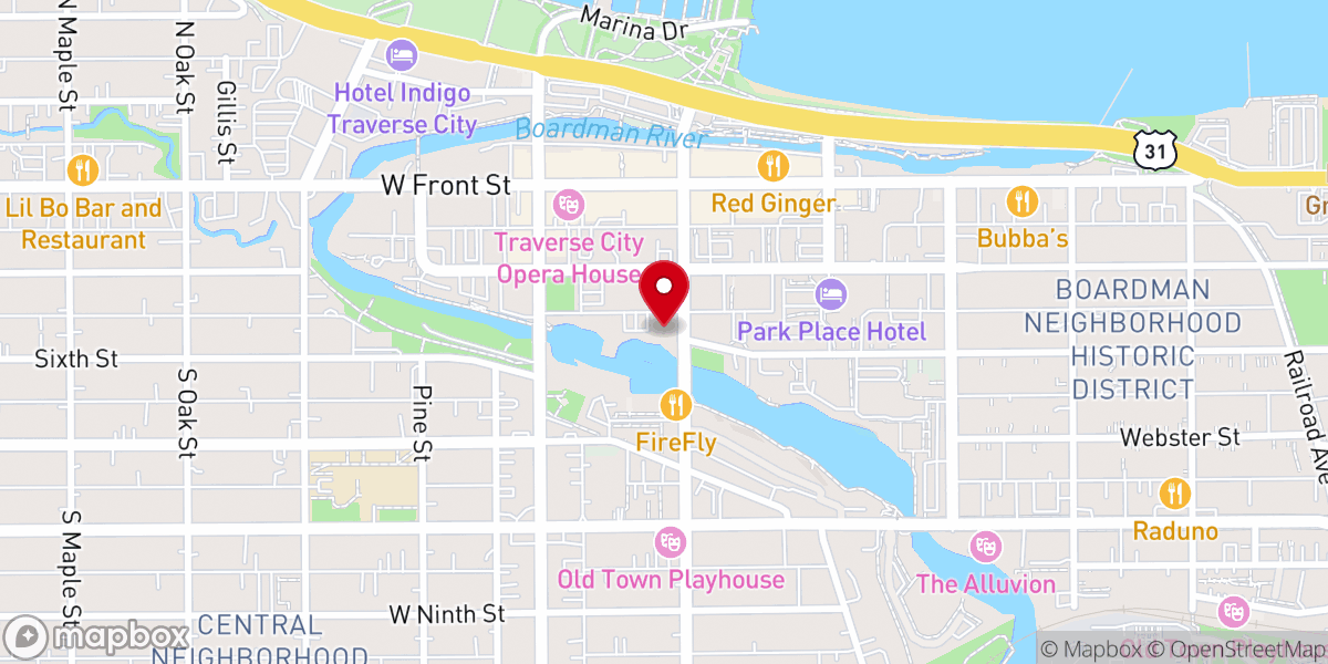 Map showing location of Central United Methodist Church