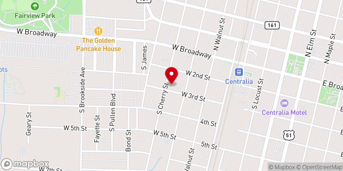 Map showing location of St Peter United Church-Christ