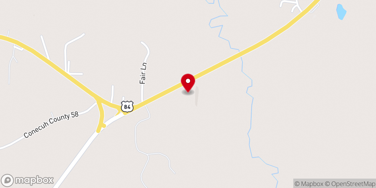 Map showing location of Fairview Church of Christ
