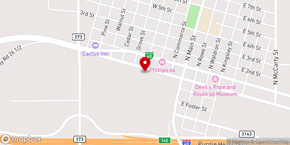 Map showing location of Trinity Church