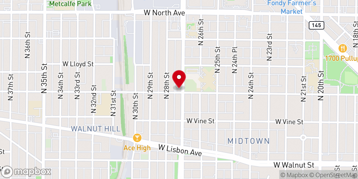Map showing location of Mount Pilgrim Missionary Baptist Church