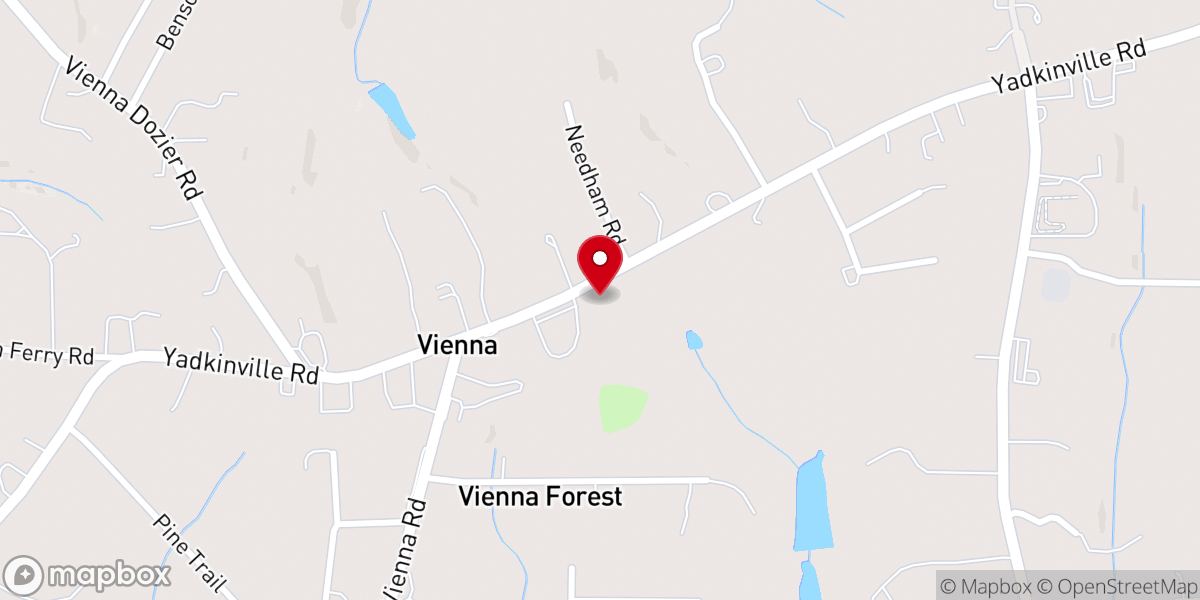 Map showing location of Friendship Baptist Church