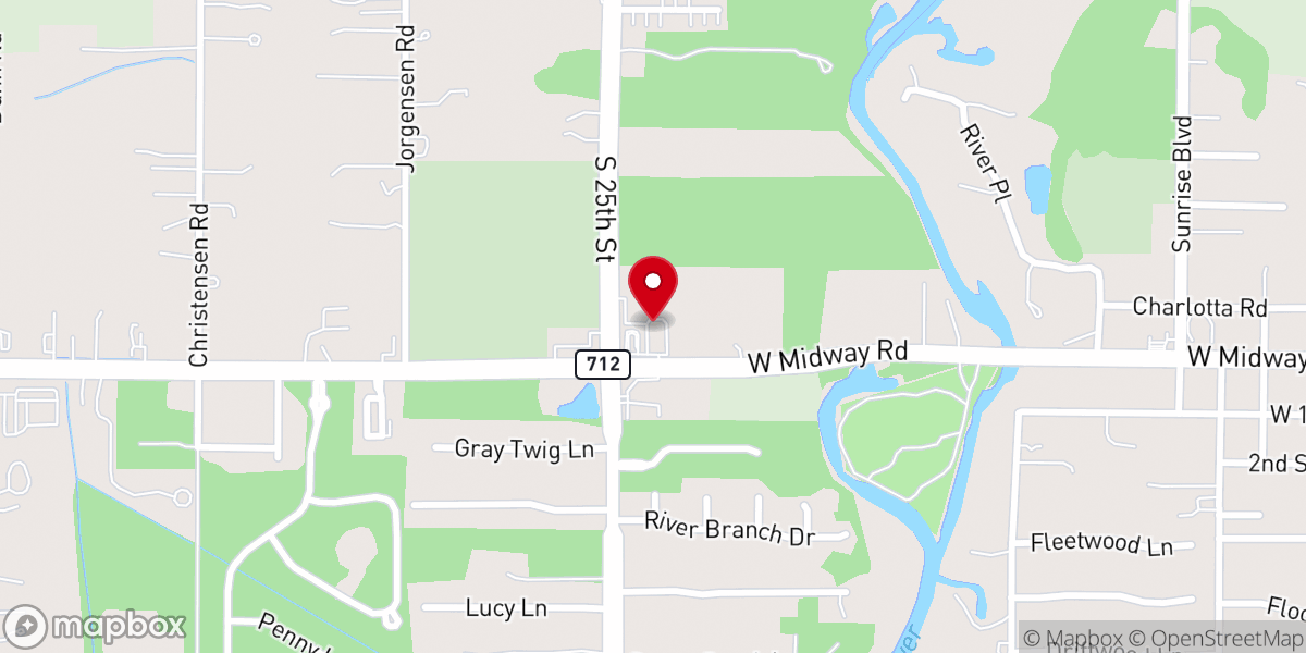 Map showing location of Biker Chapel