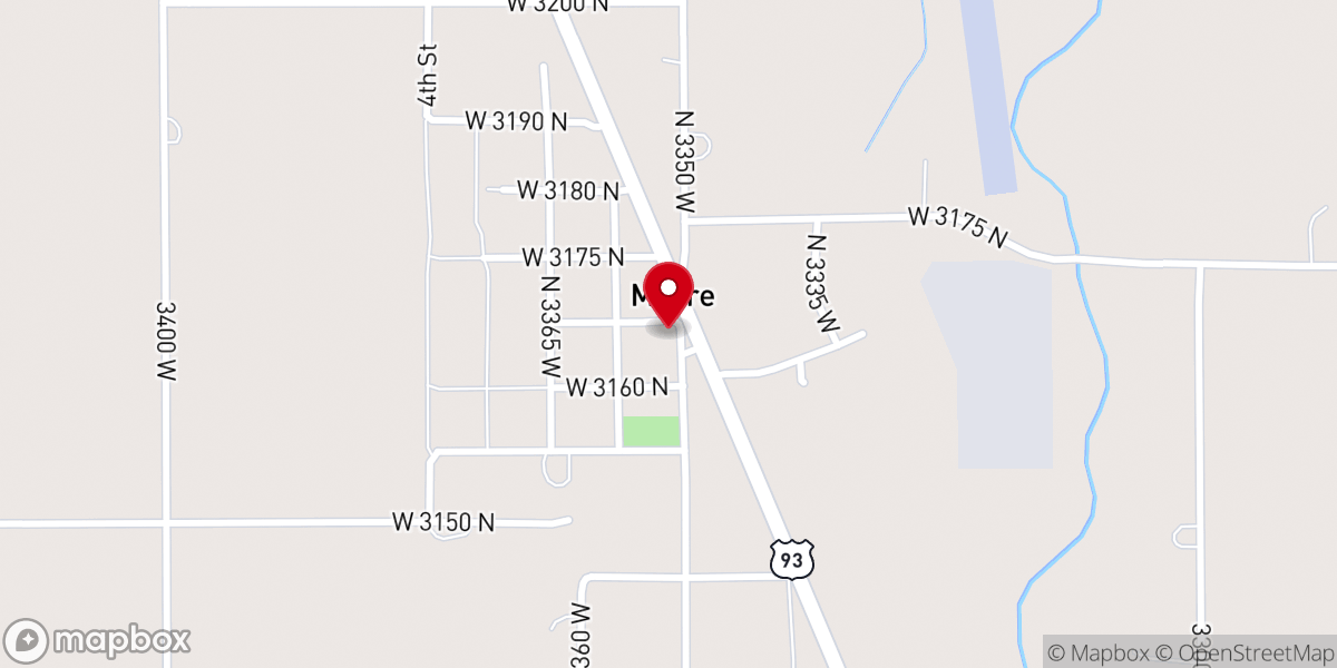 Map showing location of Country Church