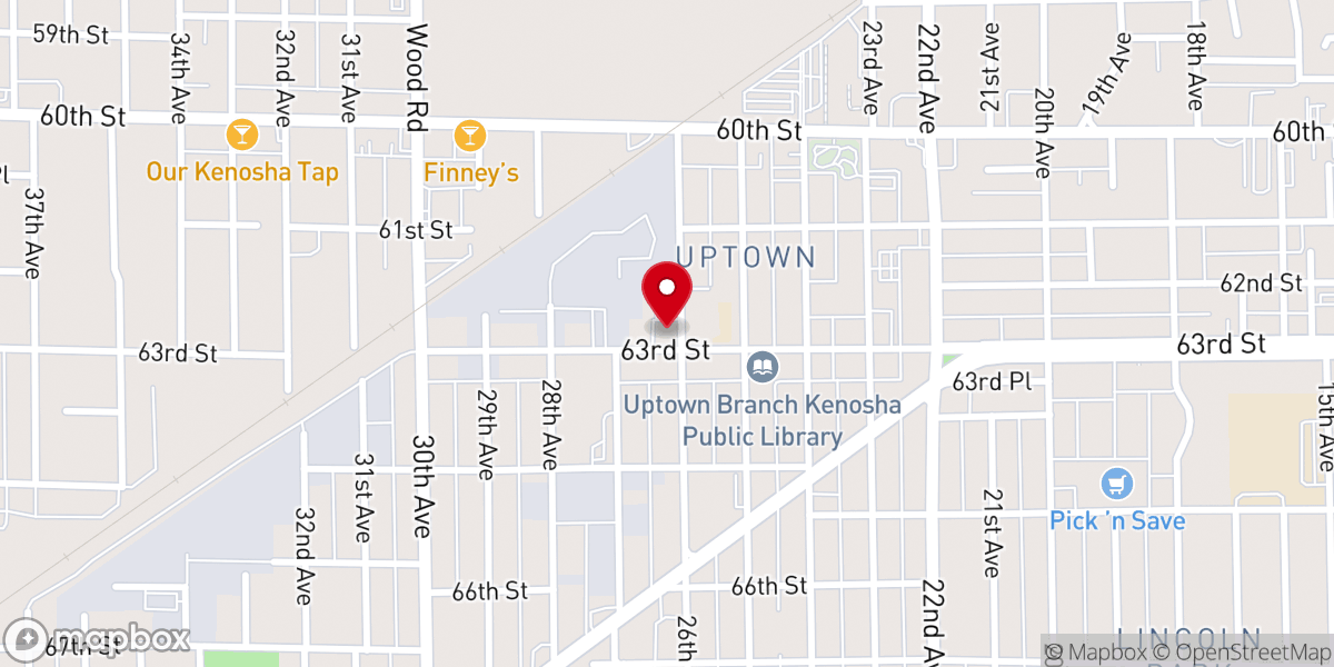 Map showing location of ELCA Outreach Center