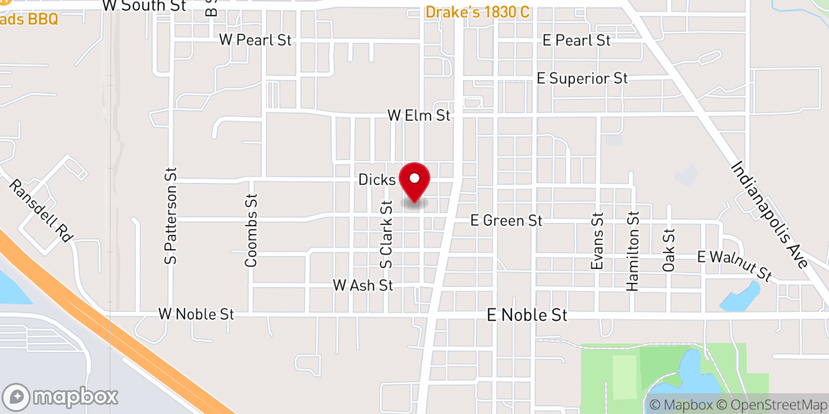 Map showing location of Shalom House