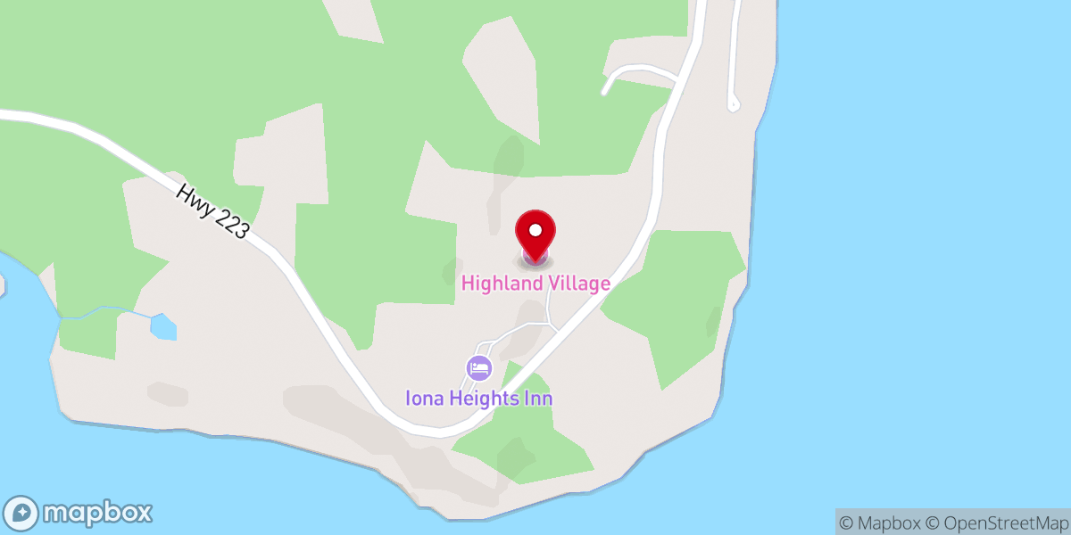 Map showing location of Highland Village Museum