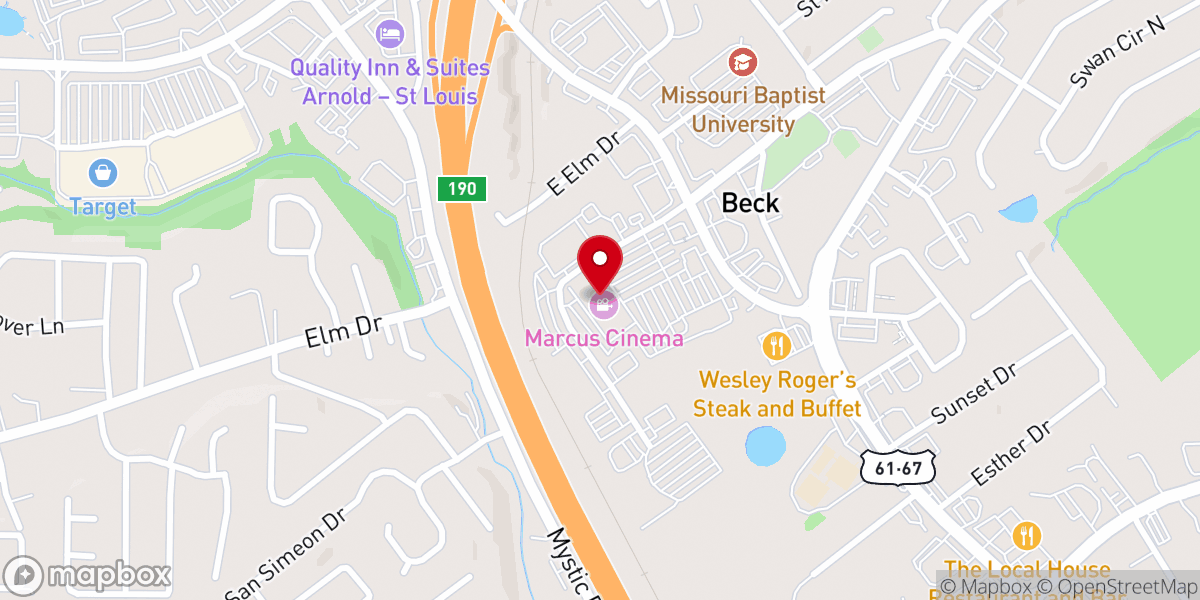 Map showing location of Marcus Arnold Cinema