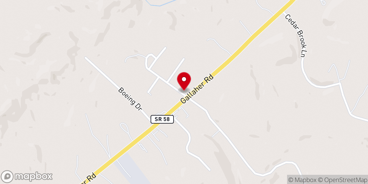 Map showing location of Gallaher Road Church