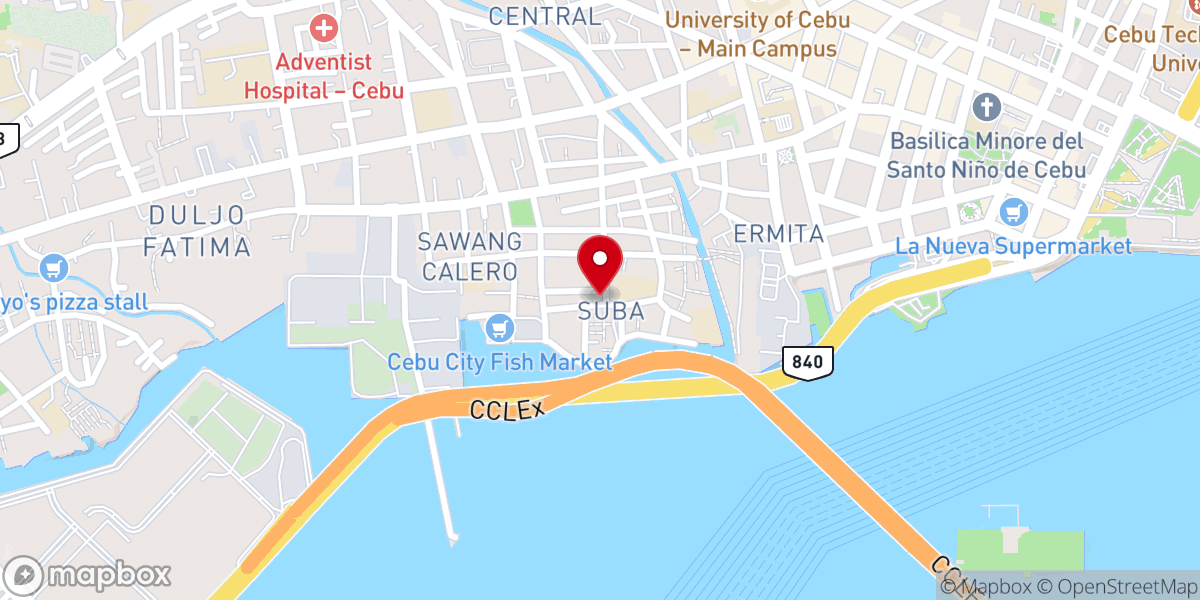 Map showing location of Sto. Niño Parish