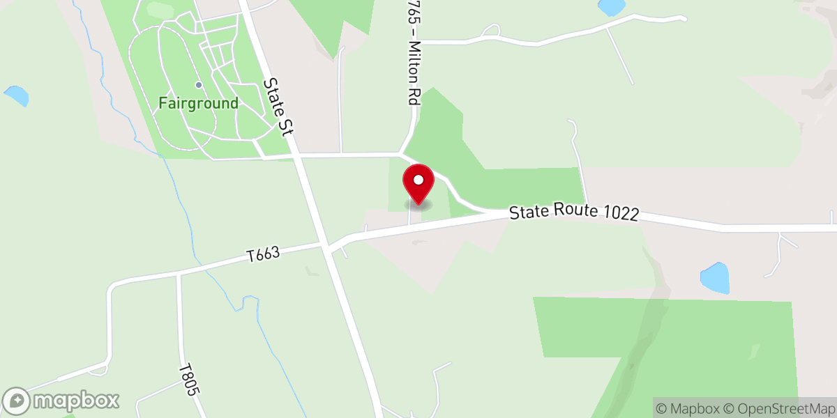 Map showing location of Dayton Glade Run Presbyterian Church