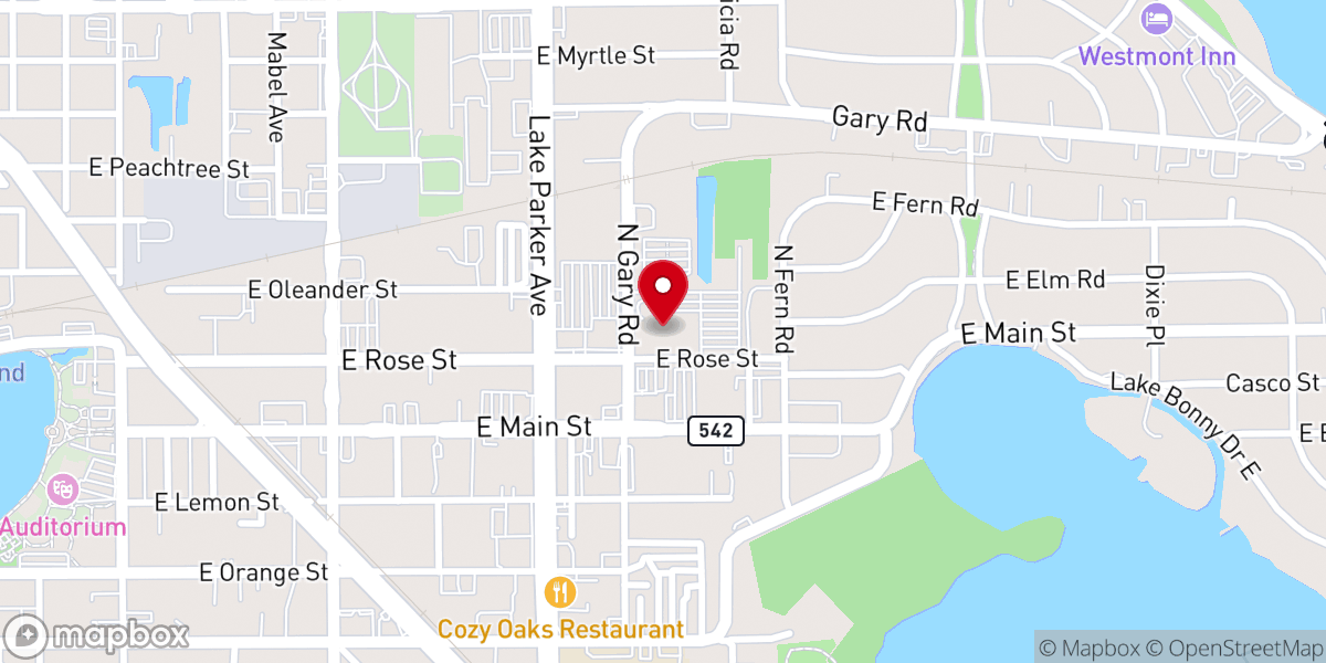 Map showing location of Family Worship Center
