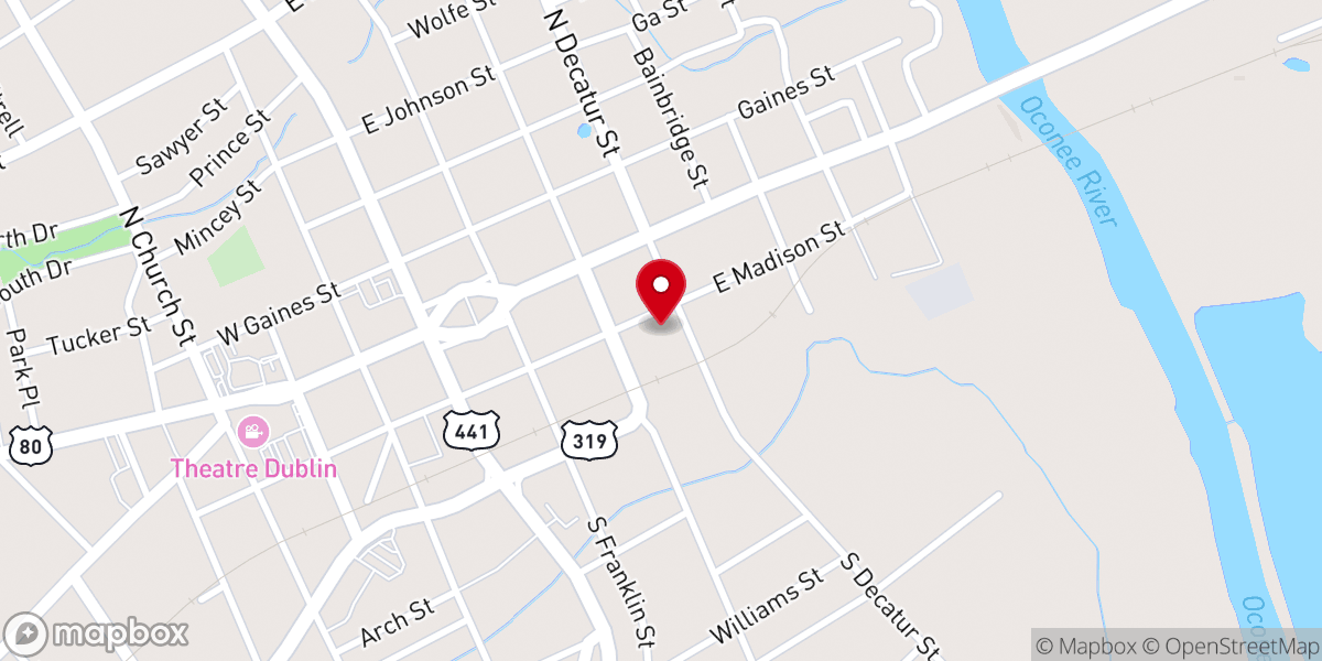 Map showing location of Georgia District Church of the Nazarene