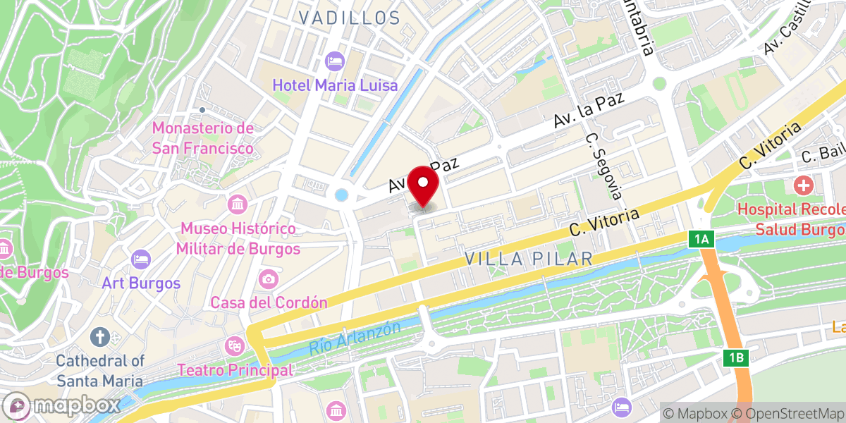 Map showing location of Abadía Tecnológica - Impresión 3D
