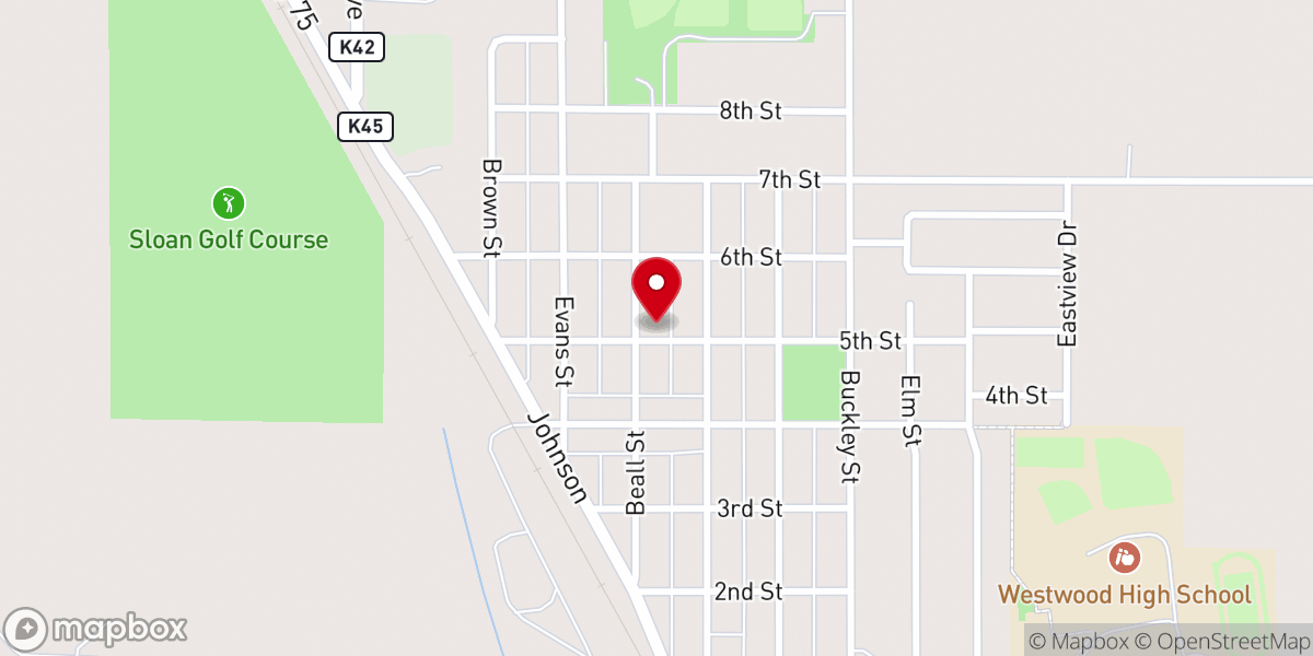 Map showing location of Community Church of Christ